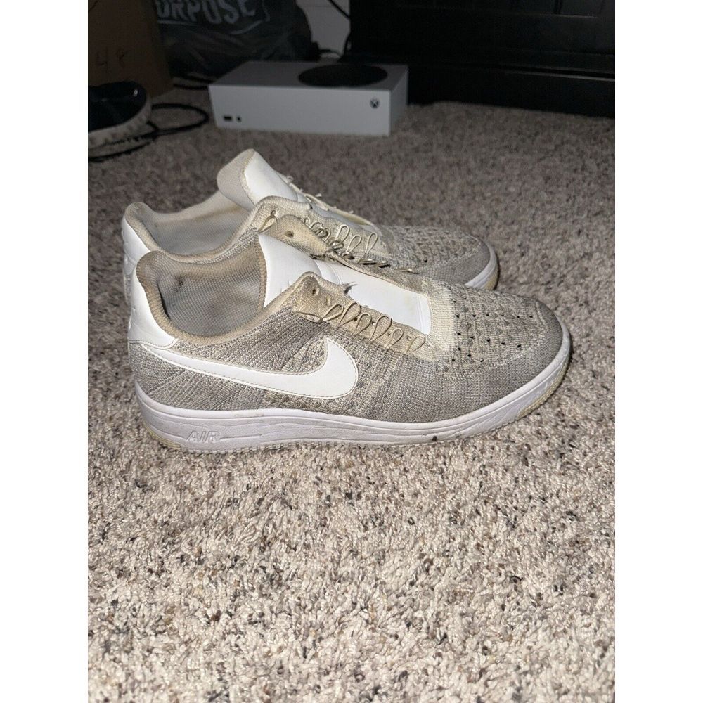 Nike Air Force 1 Low Men Size 9 Cool Gray Flyknit Sneakers 817419-006
